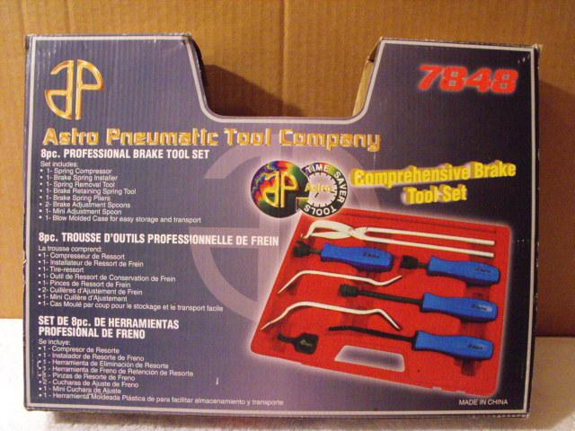 Astro pneumatic 7848 8-piece professional brake tool set includes free shipping.