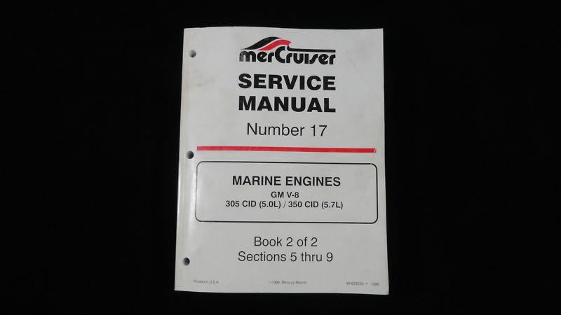 Original factory mercruiser service manual for 5.0 (305) and 5.7 (350) engines