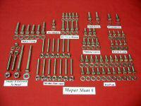 Mopar slant 6 stainless hex engine bolt kit 170 198 225 six valiant dart duster
