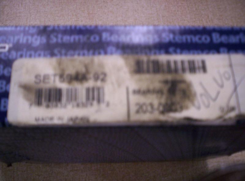 Stemco matched wheel bearing set #594a-92 - koyo #594a & #592a - new in package