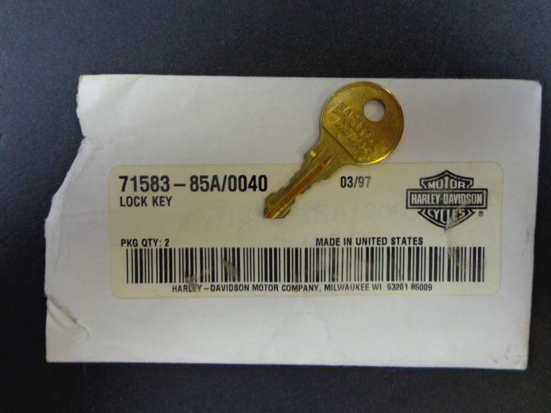 Harley davidson lock key 71583-85a 0040