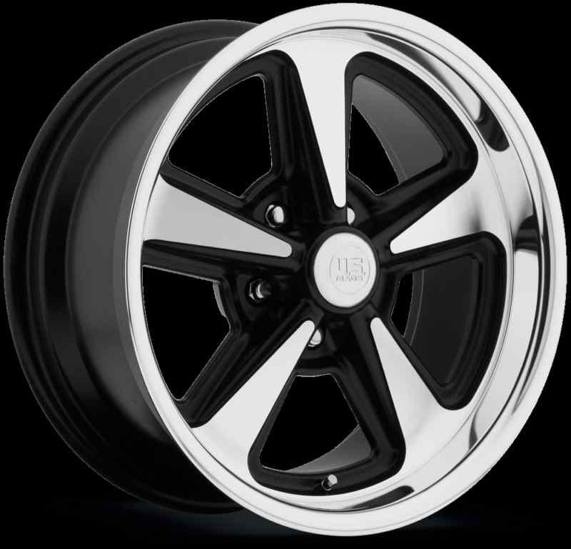 17" us mag bandit black wheels rims 5x4.5 classic ford mustang dodge charger