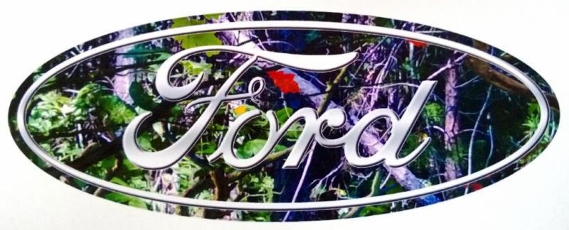 Ford f-150 grill emblem vinyl  decal (overlay)  tree camouflage  9"   2004-2013