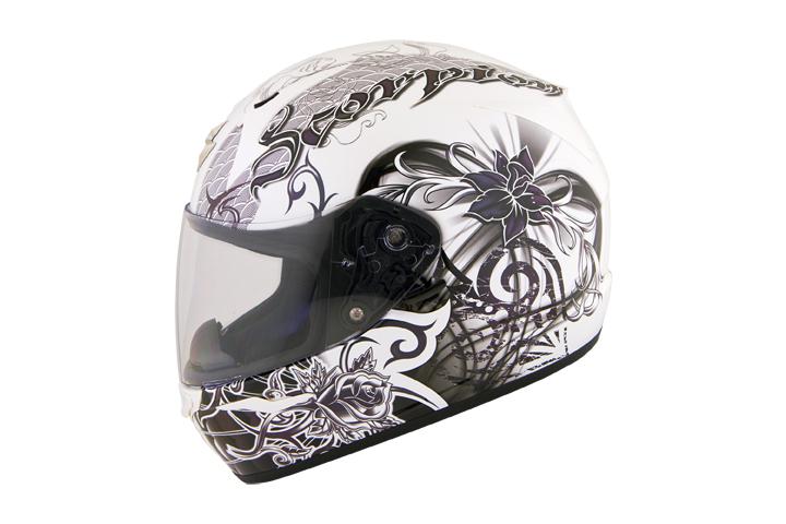 Scorpion exo-r410 orchid white xl motorcycle helmet full face extra large
