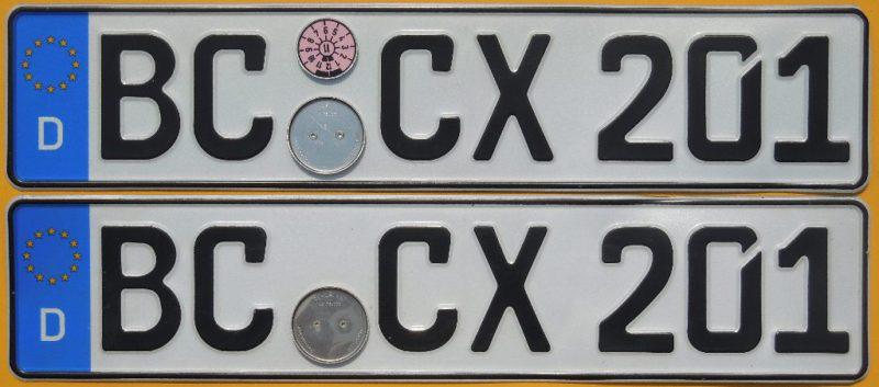 German license plate pair volkswagen audi bmw mercedes volvo gti ford porsche