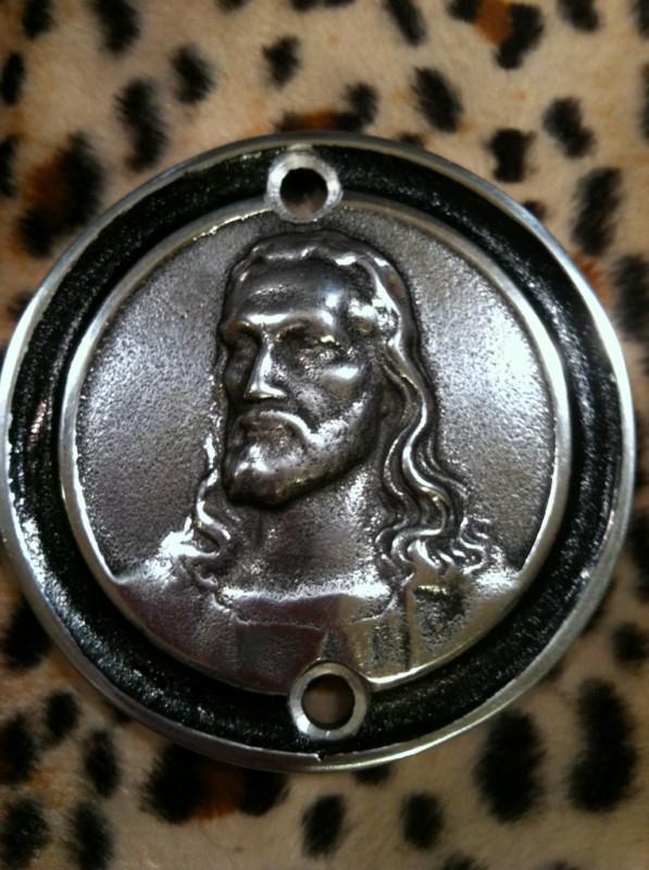 Jesus ironhead chopper bobber harley points cover motorcycle ignition
