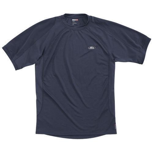 New mens size medium mesh knit ford dri fit crew neck golf navy blue polo shirt!
