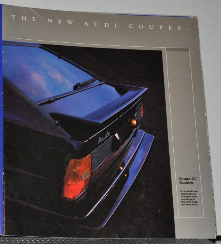 1984 the new audi coupe gt & quattro original dealer brochure w73-904-6041