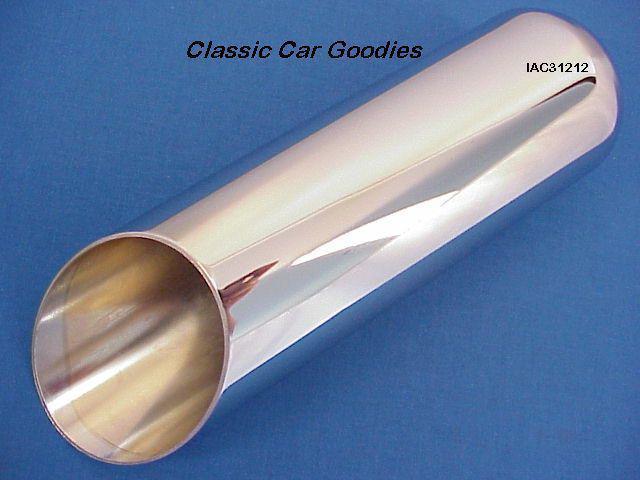 Exhaust tip chrome slash cut 2 1/2" x 12" mustang gt