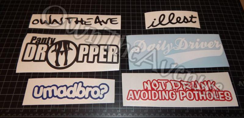 Jdm stickers lot / pack daily driver funny panty dropper drift illest decal