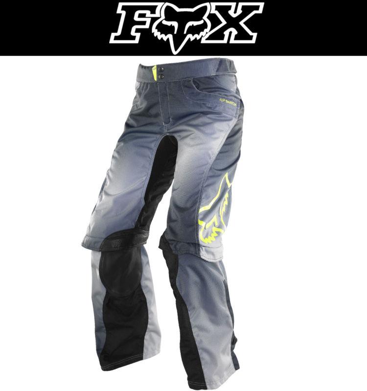 Fox racing womens switch kenis grey yellow sizes 3-14 dirt bike pants motocross