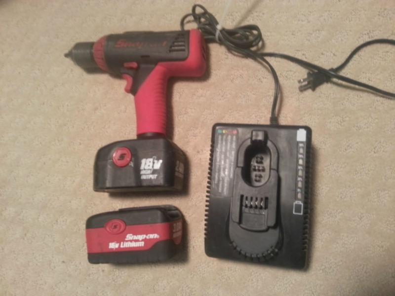 Snap on 18v hammer drill cdr6850a with 2 batteries free shipping