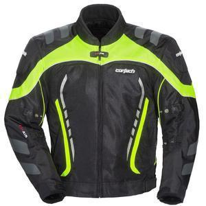 Cortech gx sport air series 3 textile jacket black/ hi viz green