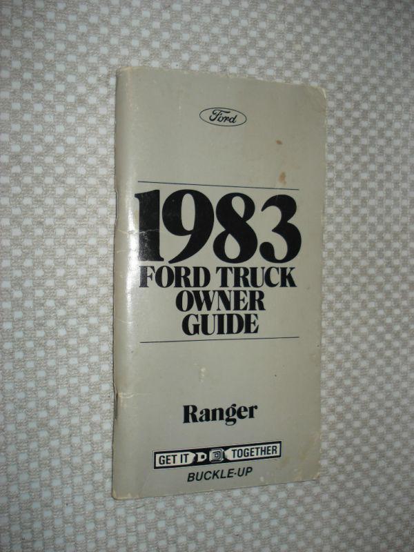 1983 ford ranger truck owners manual original rare glovebox book