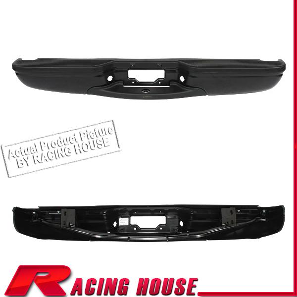Rear step bumper replacement steel bar w black pad 97-00 ford expedition black