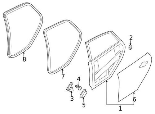 Genuine 2012-2016 ford focus outer panel cp9z-5824700-a