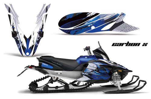 Yamaha apex graphic kit amr racing snowmobile sled wrap decal 12-13 carbon blue