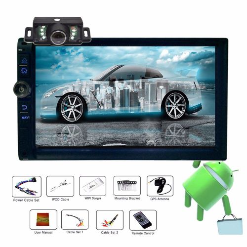 7&#034; android 4.4 2 din touchscreen 3g/wifi gps car dvd player bt stereo+camera kit