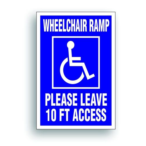 Magnetic sign extra large handicap wheelchair ramp 10&#039; disability van 409xm