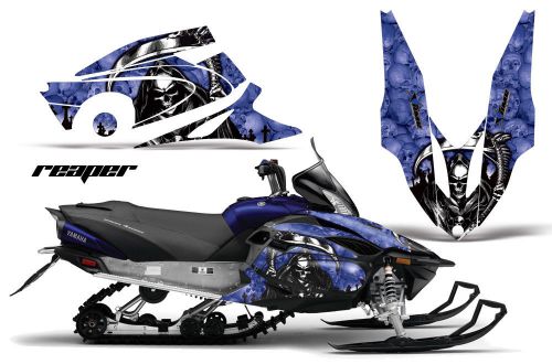Yamaha vector graphic kit amr racing snowmobile sled wrap decal 12-13 reaper blu