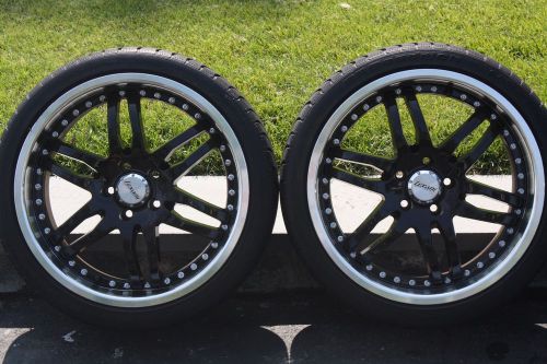Set of 4 lexani rims with bf goodrich g force tires 265 30 zr 19 &amp; 235 35 zr19