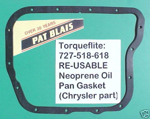 Torqueflite 727 chrysler corp. reusable flexible neoprene oil pan gasket - new