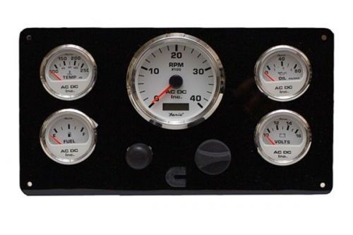 Cummins diesel engine panel w/ wiring harness, instrument panel w/ 5 gauges