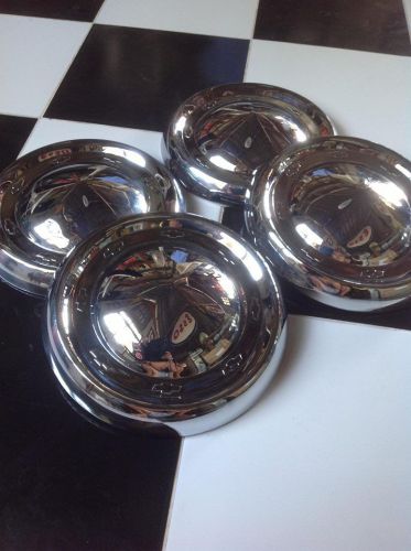 Rare 1955 chevrolet 4 hubcap dog dish wheel covers center caps 10.5&#034; nos