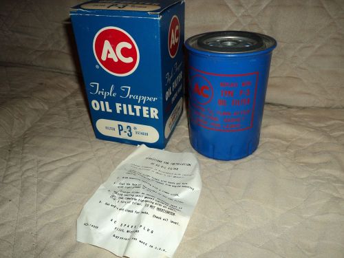 Vintage ac p-3 oil filter (packard-studebaker-rambler)