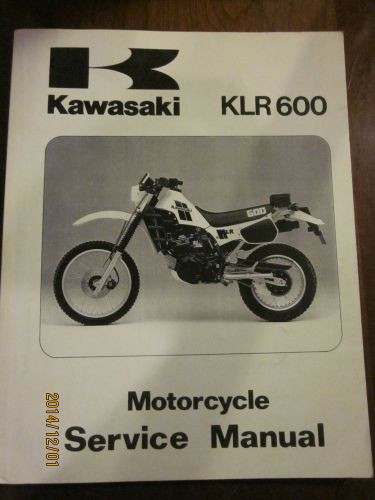 Genuine kawasaki motorcycle klr600 service manual 1984