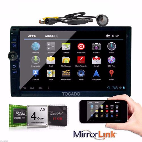Tocado double 2din car radio dvd player 3g-wifi gps navigation android os+camera