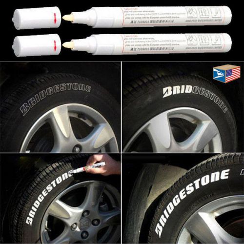 2 lot tire tread waterproof permanent marker white paint for rubber metal #e3444