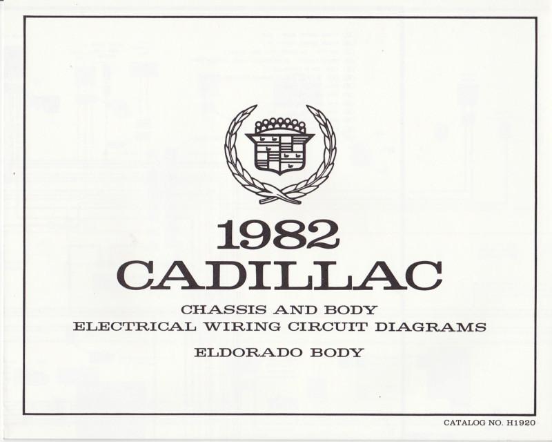 Nos 1982 cadillac eldorado body wiring circuit diagrams