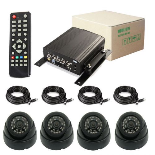 720p 4 channel car dvr kit and h.264 vehicle video record dvr camera +ahd camera