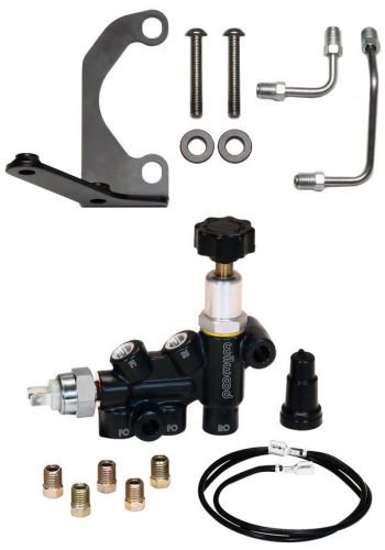 Wilwood adjustable combination proportioning valve w/ bracket &amp; lines,stock gm