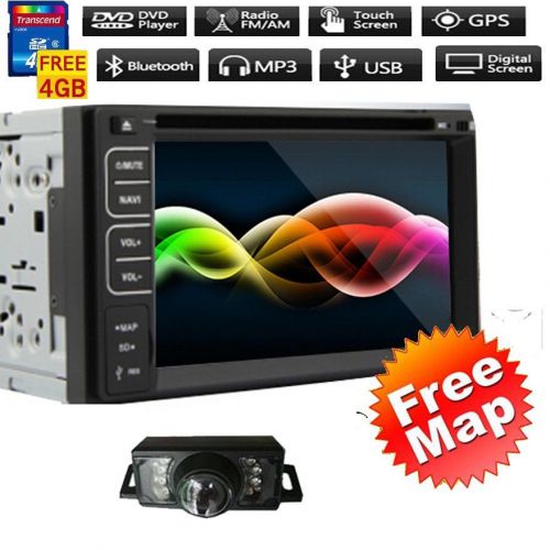 Hd 3d ui car dvd player 6.2&#034; 2din in dash gps+map+bt+radio stereo+ back camera