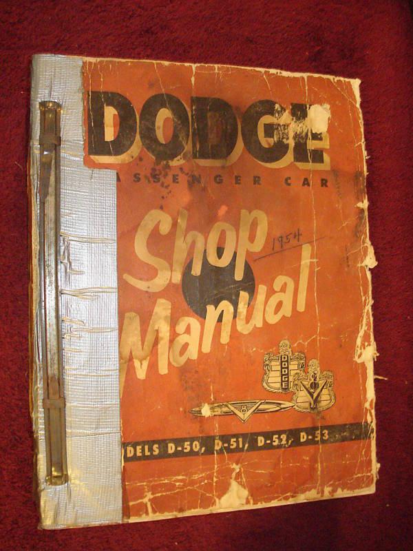 1954 dodge shop manual / shop book / original / useful