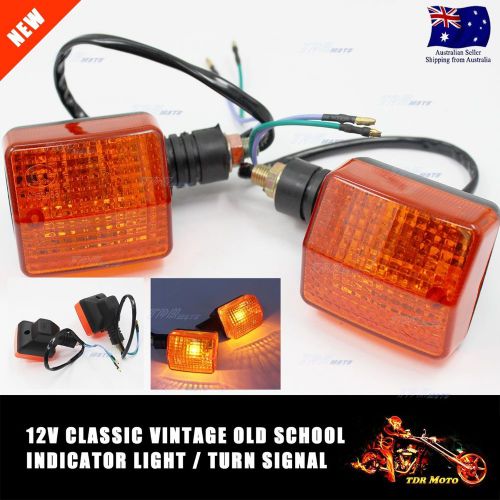 2x universal motorcycle turn signal indicators blinker amber light bulb 12v
