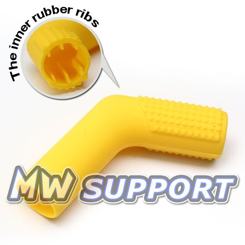 Yellow rubber shift sock boot shoe protector shifter cover dual dirtbike offroad
