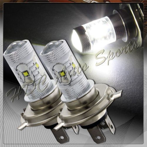 2x honda h4 hb2 9003 white 6 led 30w 12v projector low beam fog lamp light bulbs