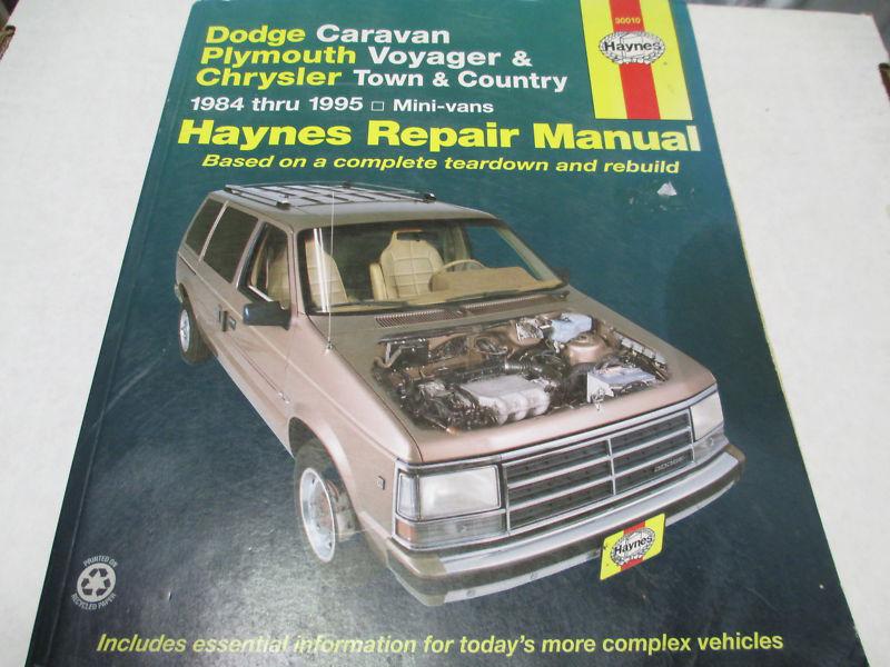 1984-1995 dodge plymouth chrysler haynes automotive repair  manual 30010