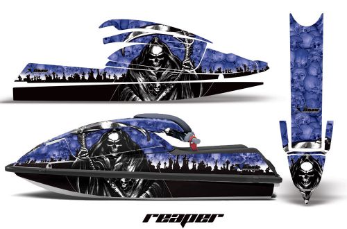 Amr racing jet ski wrap for kawasaki 750 sx graphics kit all years reaper blue