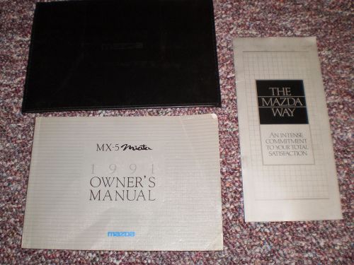 1991 mazda mx-5 miata car owners manual books guide case all models