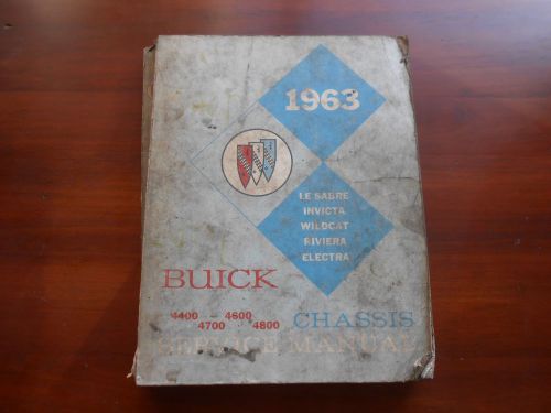 1963 buick chassis service manual; factory original; wildcat, riviera