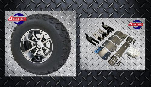Yamaha golf cart g14/g16/g19 4&#034; lift kit + 10&#034; wheels and 20&#034; all terrain tires
