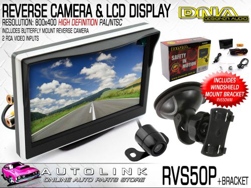 Dna 5 inch rearview lcd hd monitor 800x400 res + bracket, with reverse camera