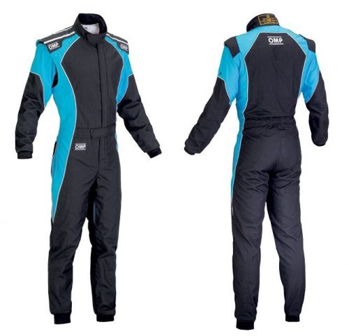 Omp karting suit ks-3 , black fluo cyan , size 52