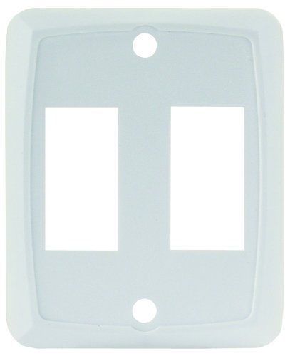Jr products 12875 white double switch face plate
