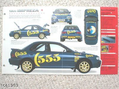 Subaru impreza rally racer imp brochure: colin mcrae, 1995
