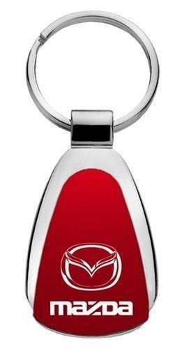 Mazda kcred-maz red teardrop keychain/key fob engraved in usa genuine